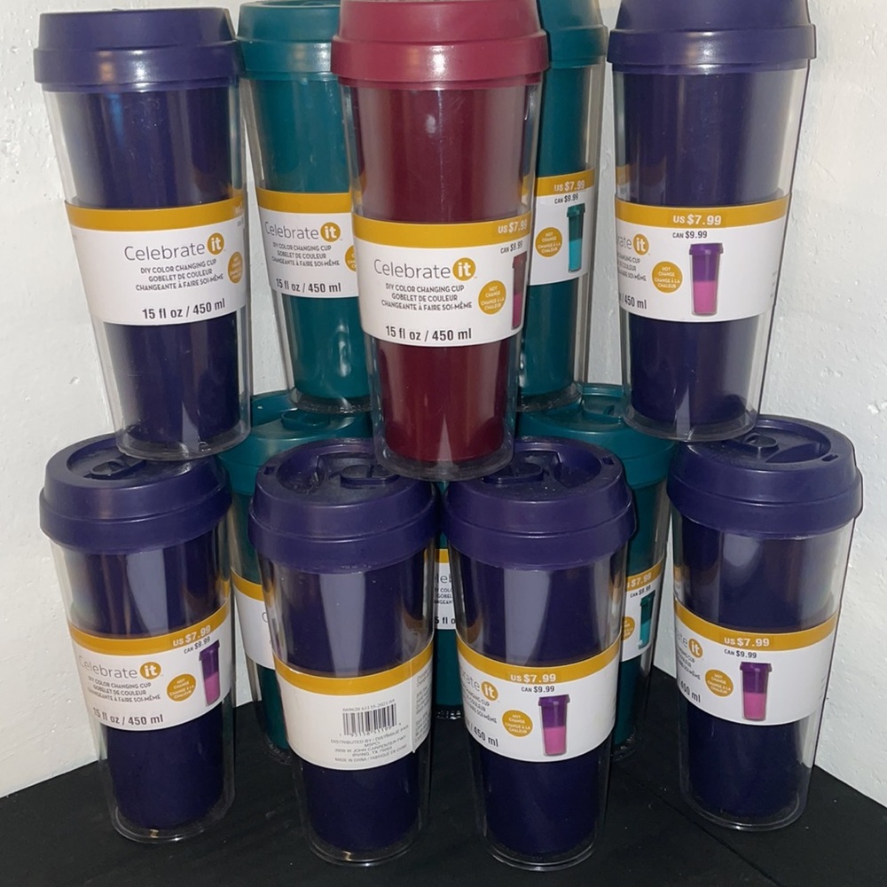 DIY color changing double wall cup